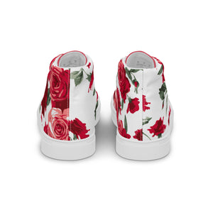 Women's Red Rose High Top Sneakers