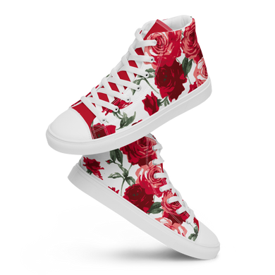 Women's Red Rose High Top Sneakers