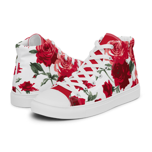 Women's Red Rose High Top Sneakers