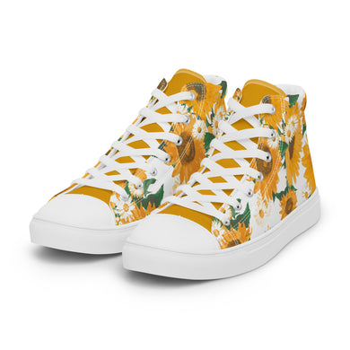 Sunflower Woman's High Top Canvas Sneakers