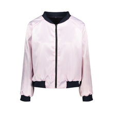 Load image into Gallery viewer, Ivory Rose Embroidered Reversible Bomber Jacket