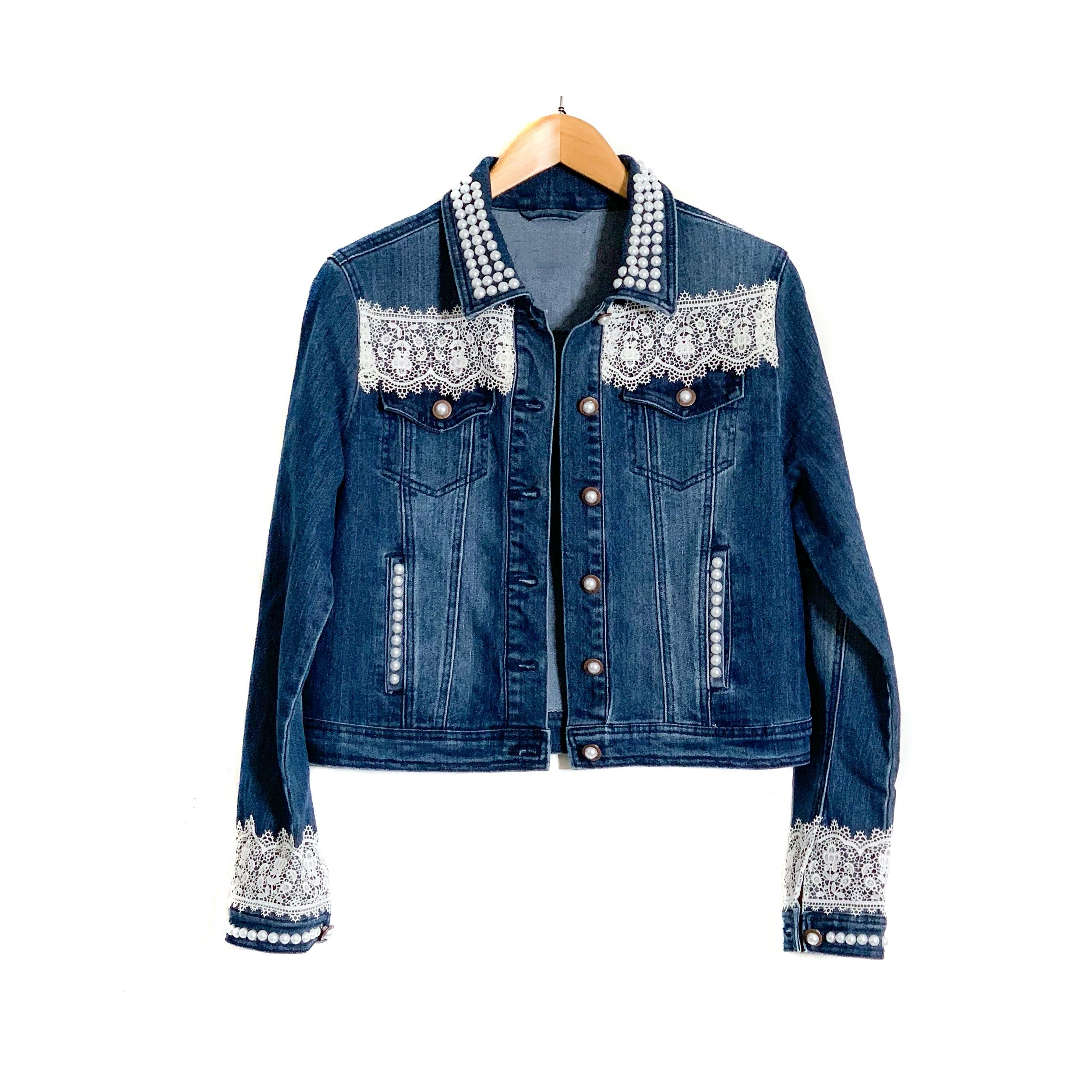 Bridal Lace Jean Jacket – Bloomlala1