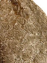 Load image into Gallery viewer, Gold Brocade Lace Face Mask