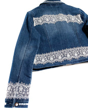 Load image into Gallery viewer, Bridal Lace Jean Jacket