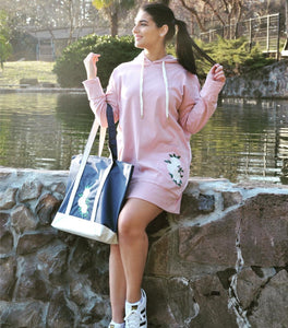 Ivory Rose Hoodie Dress