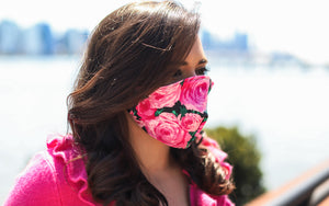 Pink Rose Face Mask