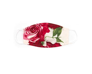 Red Rose Face Mask (White Background)