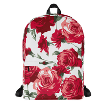 Load image into Gallery viewer, Red Rose (White Background) Backpack