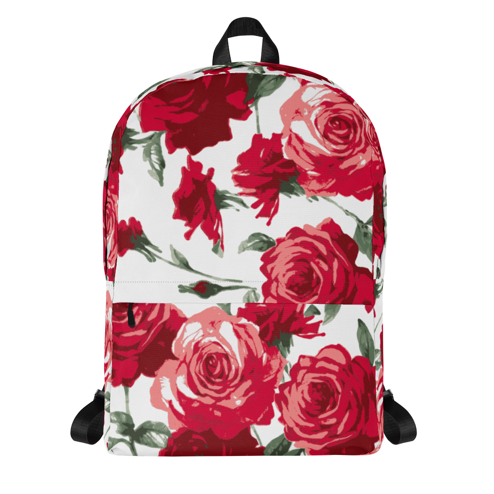 Red Rose (White Background) Backpack