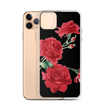 Load image into Gallery viewer, Red Rose (Black Background) iPhone Case