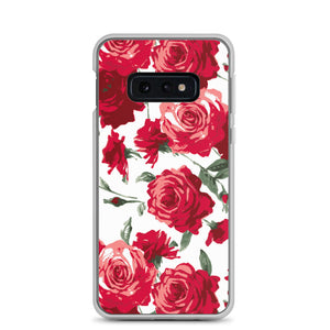 Red Rose (White Background) Samsung Case
