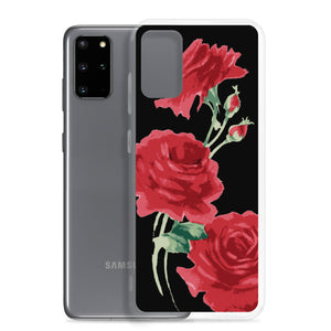 Red Rose (Black Background) Samsung Case