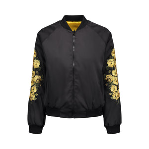 Yellow Pansy Bomber Jacket